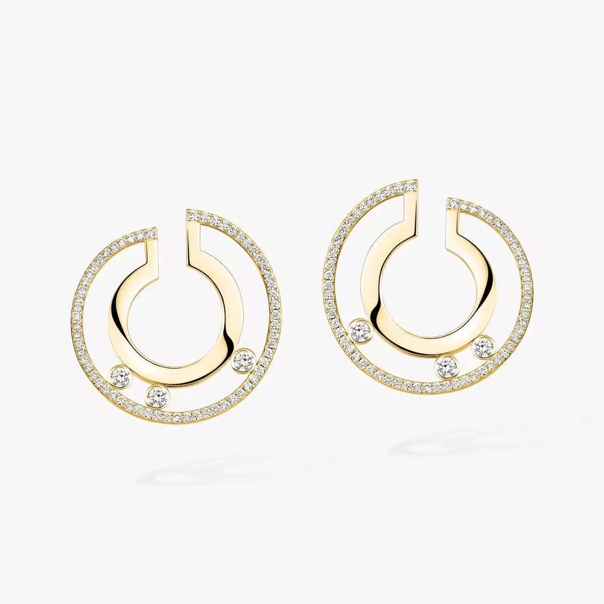 [CiCi] Move Romane Small Diamond Hoop Earrings
