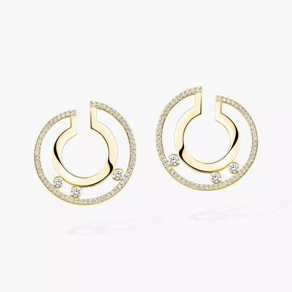 [CiCi] Move Romane Small Diamond Hoop Earrings