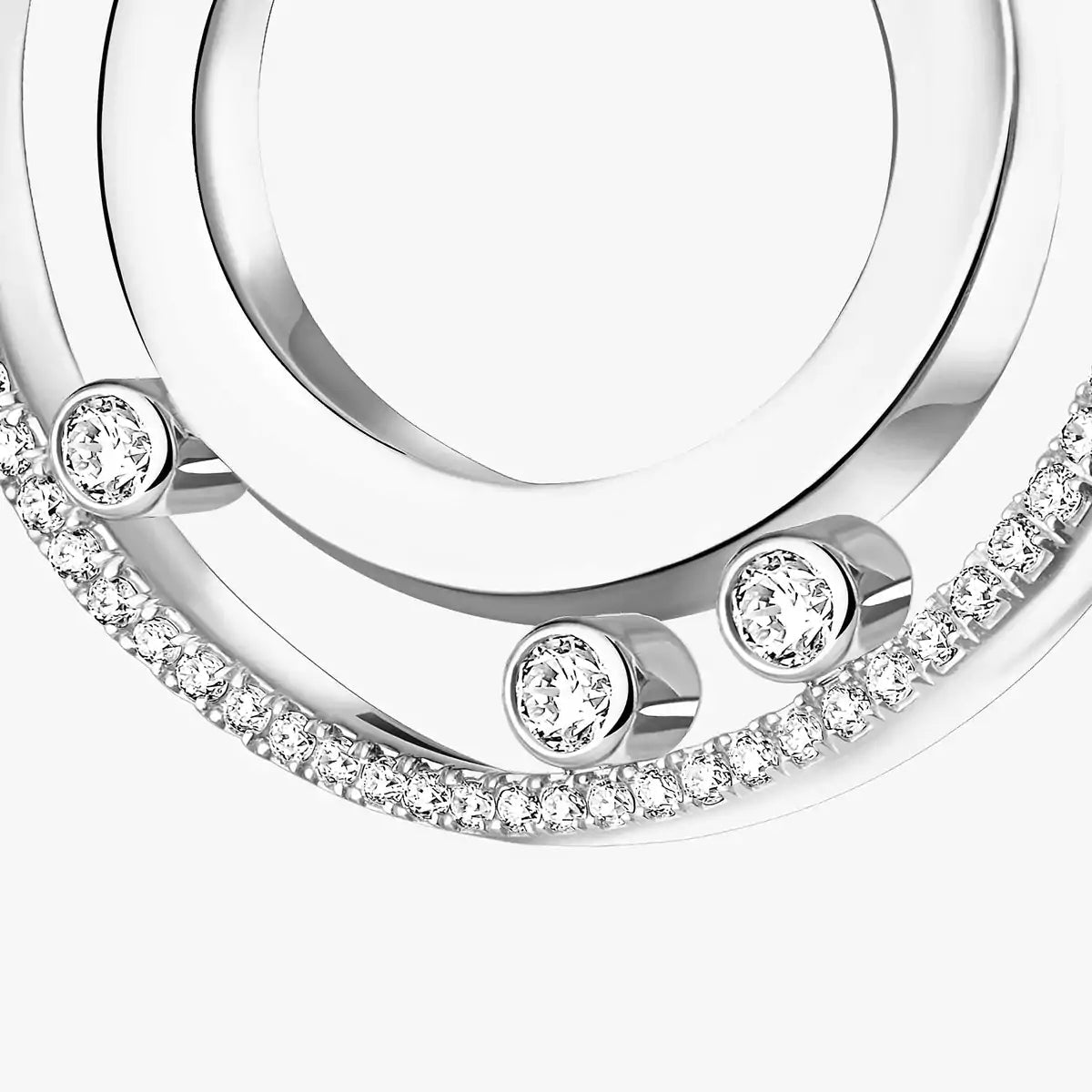 [CiCi] Move Romane Small Diamond Hoop Earrings