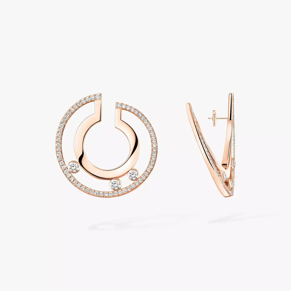[CiCi] Move Romane Small Diamond Hoop Earrings