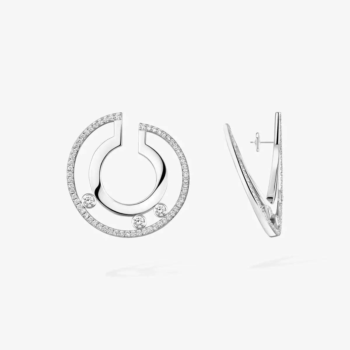 [CiCi] Move Romane Small Diamond Hoop Earrings