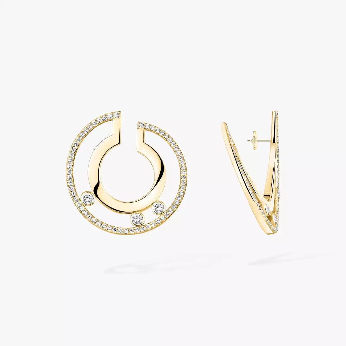 [CiCi] Move Romane Small Diamond Hoop Earrings