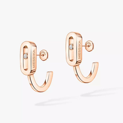 [CiCi]Diamond Mini Hoop Earrings Move Classique