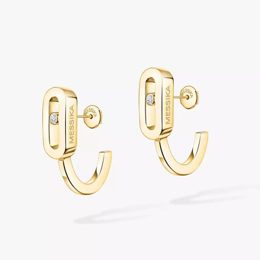 [CiCi]Diamond Mini Hoop Earrings Move Classique