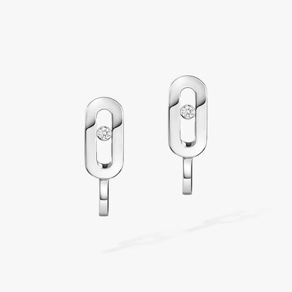 [CiCi]Diamond Mini Hoop Earrings Move Classique