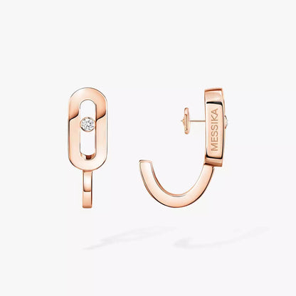[CiCi]Diamond Mini Hoop Earrings Move Classique