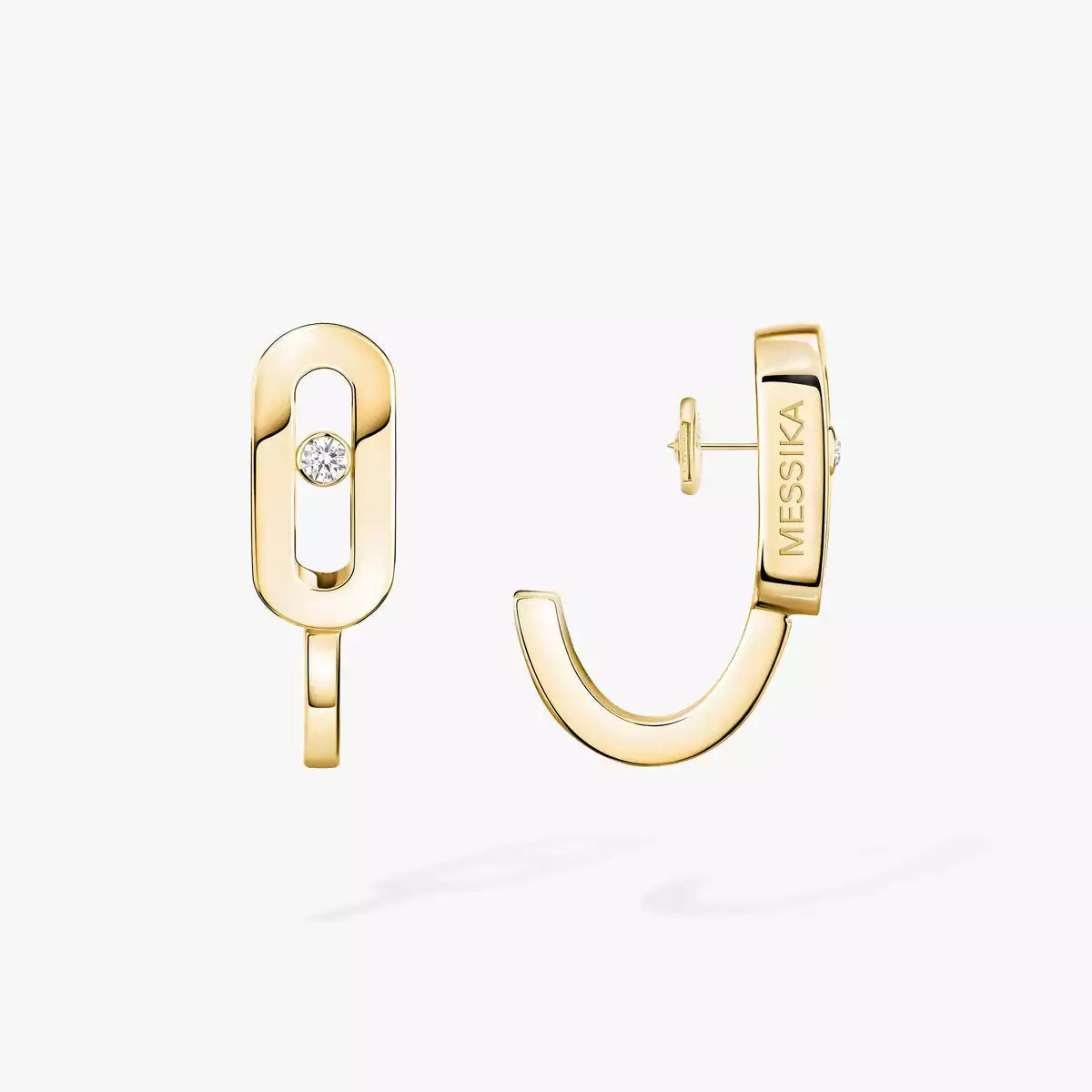 [CiCi]Diamond Mini Hoop Earrings Move Classique