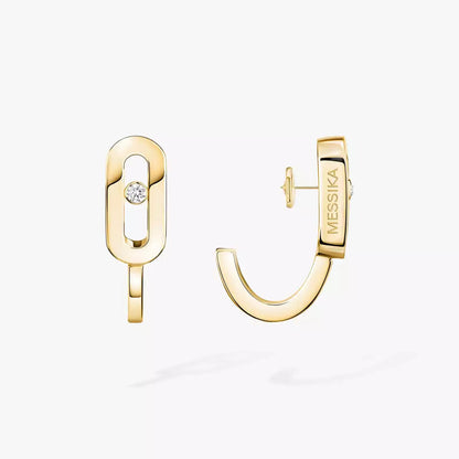 [CiCi]Diamond Mini Hoop Earrings Move Classique