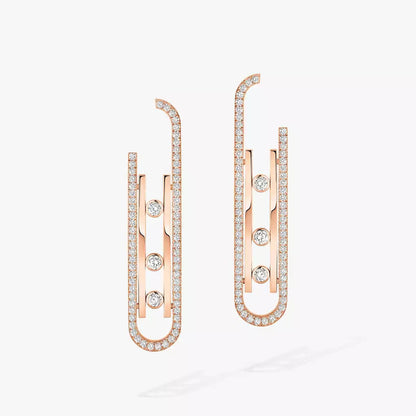 [CiCi]Diamond Pendant Earrings Move 10Th