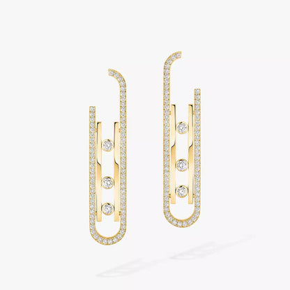 [CiCi]Diamond Pendant Earrings Move 10Th