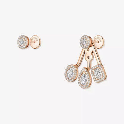 [CiCi] My Twin Trio  Diamond Earrings