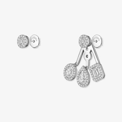 [CiCi] My Twin Trio  Diamond Earrings