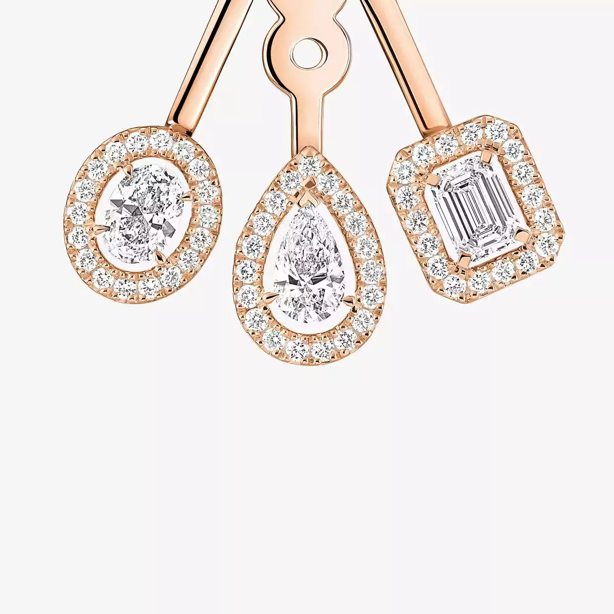 [CiCi] My Twin Trio  Diamond Earrings