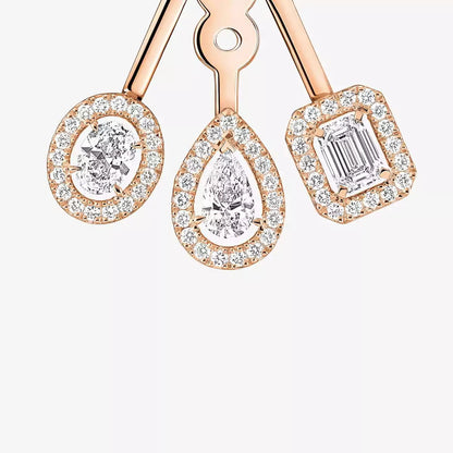 [CiCi] My Twin Trio  Diamond Earrings