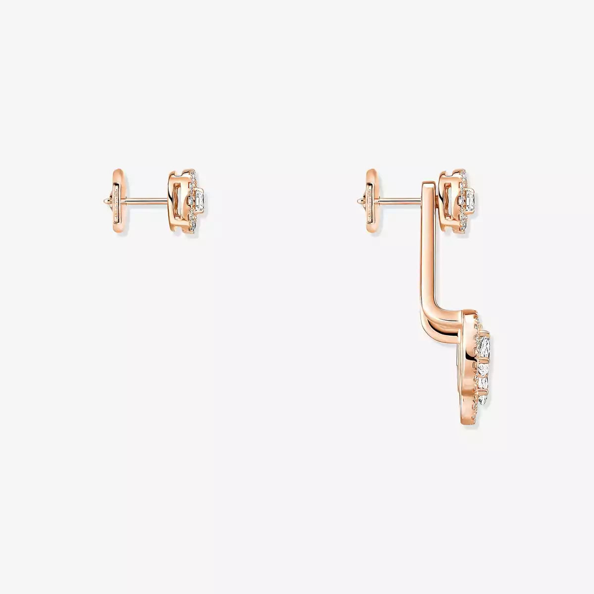 [CiCi] My Twin Trio  Diamond Earrings