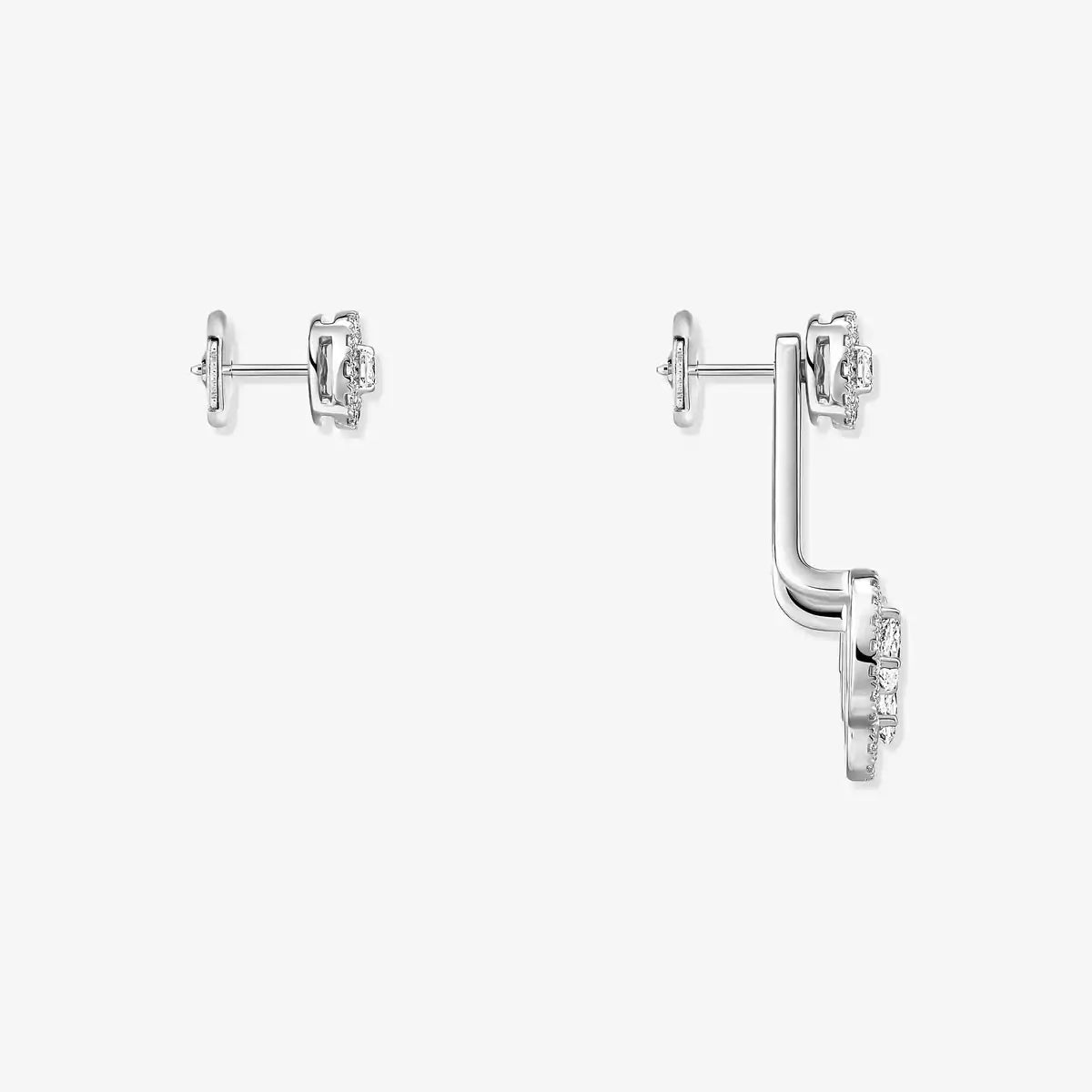 [CiCi] My Twin Trio  Diamond Earrings