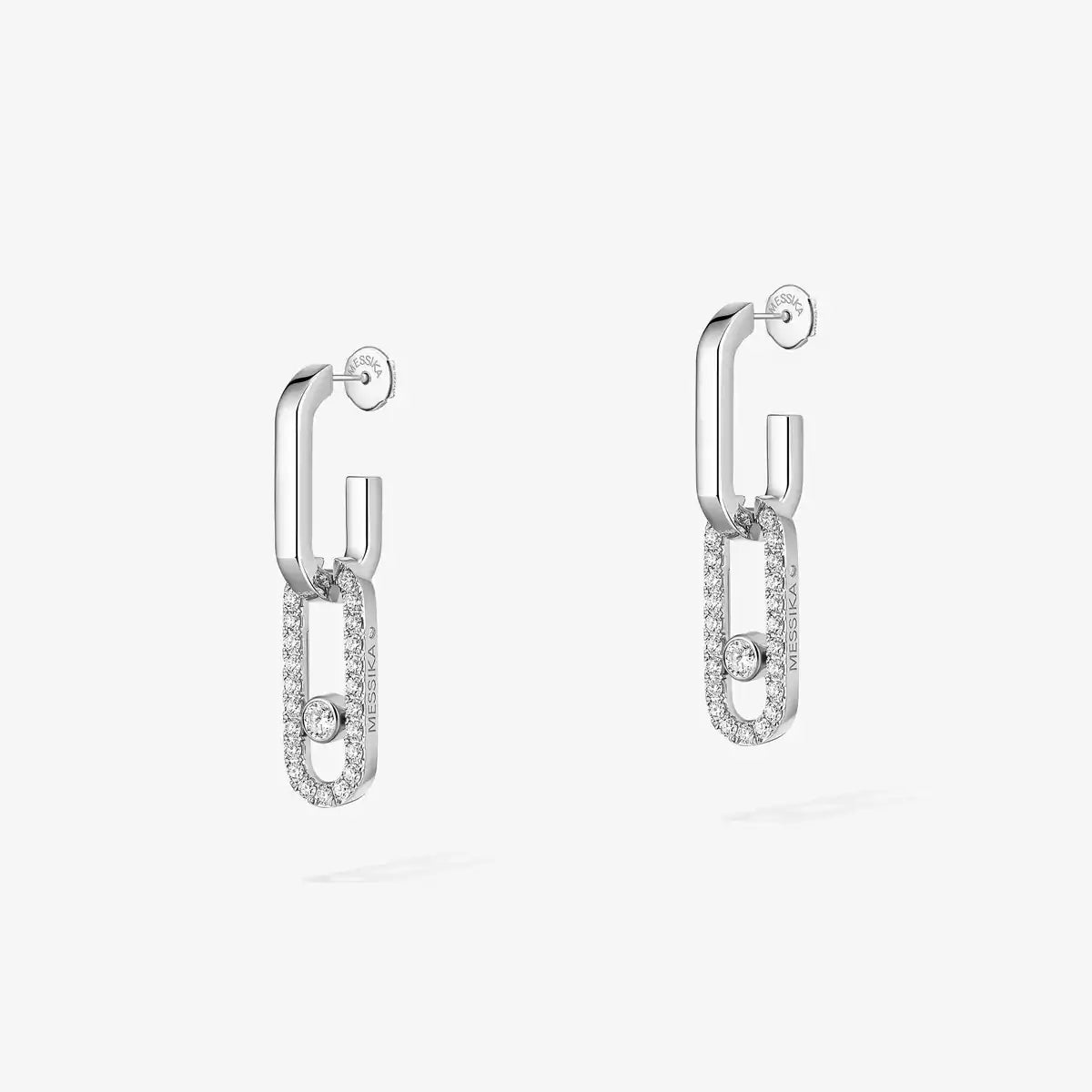 [CiCi]Move Link Diamond Earrings