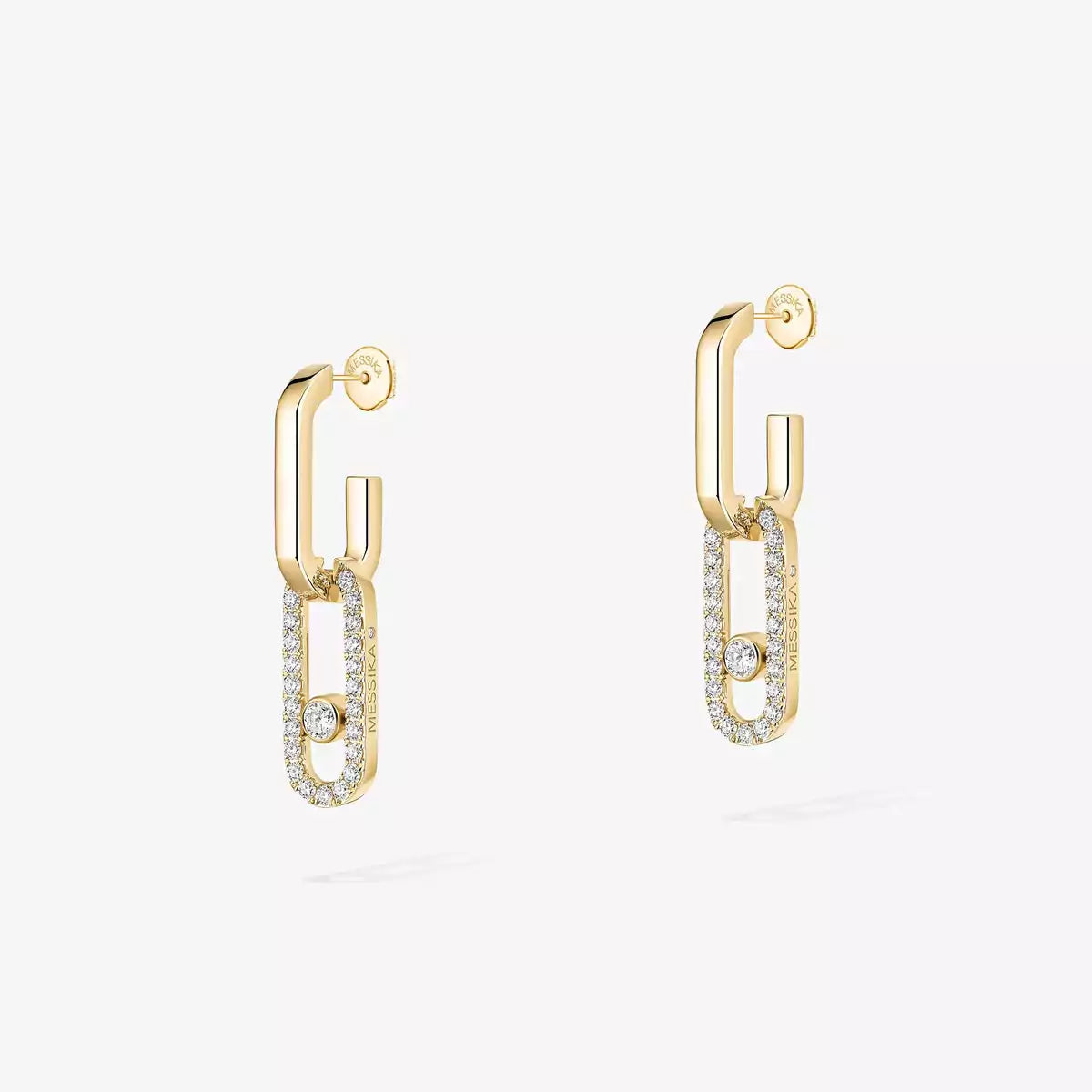 [CiCi]Move Link Diamond Earrings