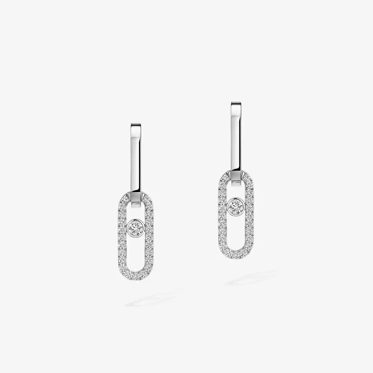 [CiCi]Move Link Diamond Earrings