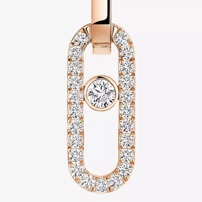 [CiCi]Move Link Diamond Earrings