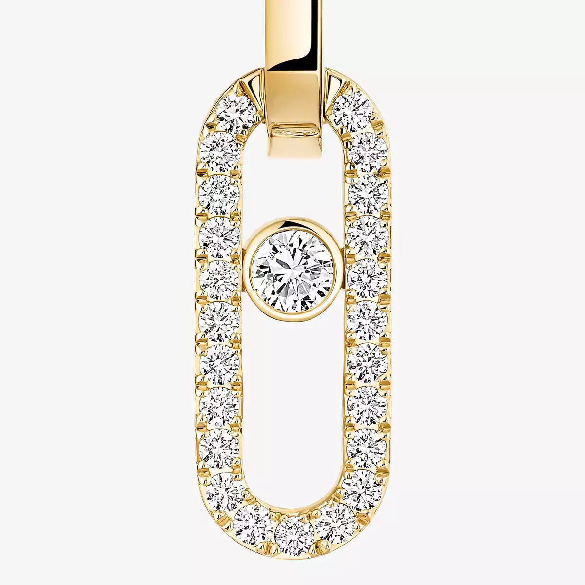 [CiCi]Move Link Diamond Earrings
