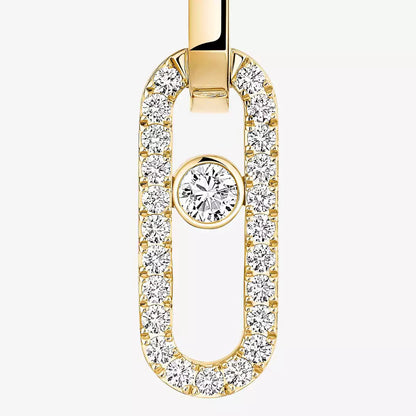 [CiCi]Move Link Diamond Earrings