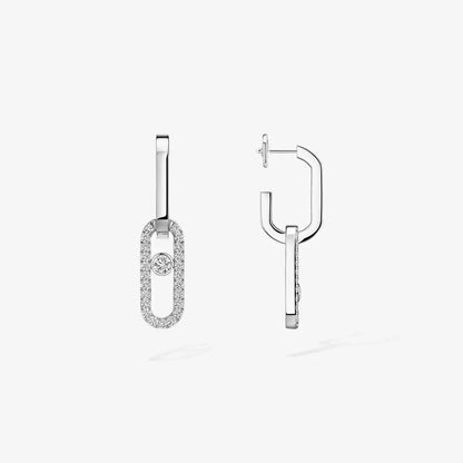[CiCi]Move Link Diamond Earrings
