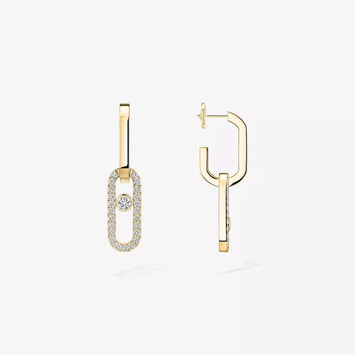 [CiCi]Move Link Diamond Earrings