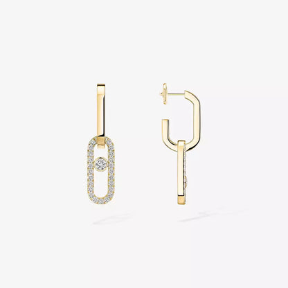 [CiCi]Move Link Diamond Earrings