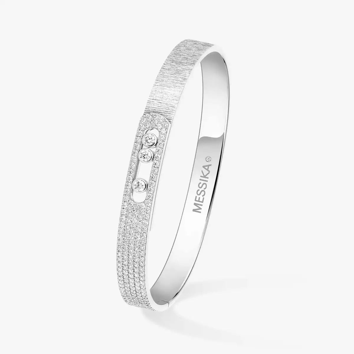 [CiCi]Move Noa Ciselé half pavé bangle