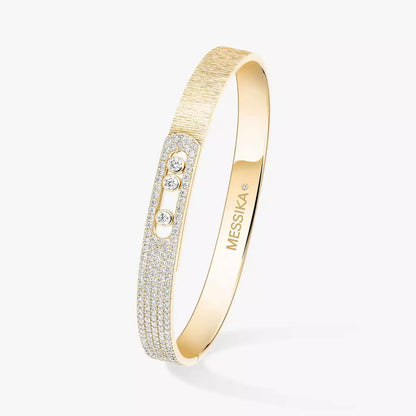 [CiCi]Move Noa Ciselé half pavé bangle