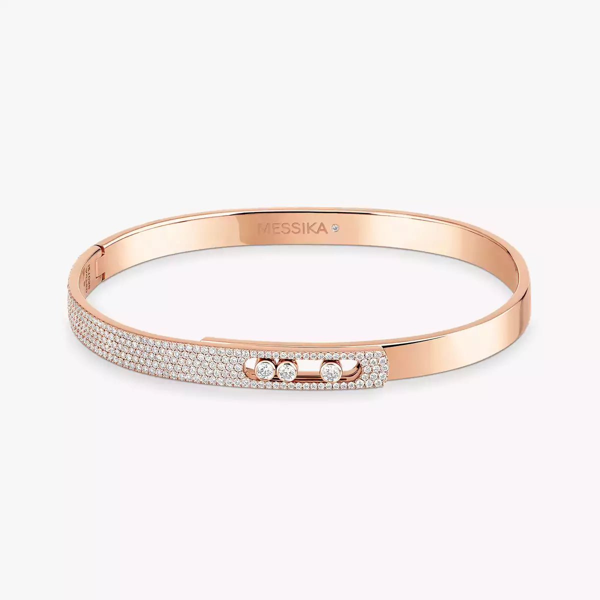 [CiCi]Move Noa Rose Gold Pavé Diamond Bangle Bracelet