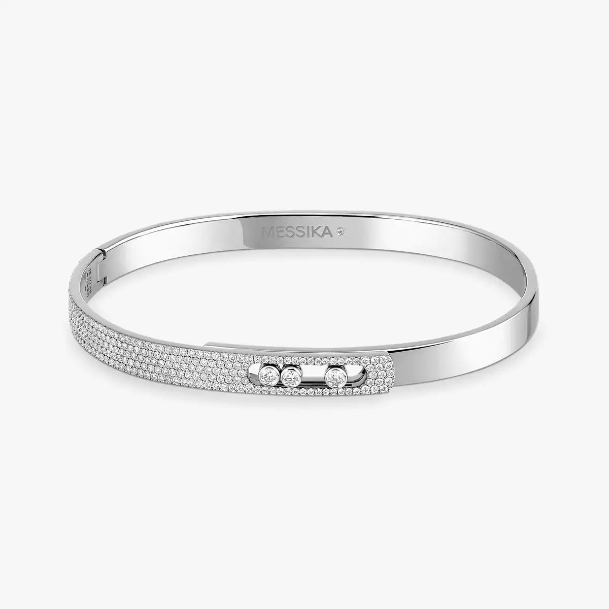 [CiCi]Move Noa Rose Gold Pavé Diamond Bangle Bracelet