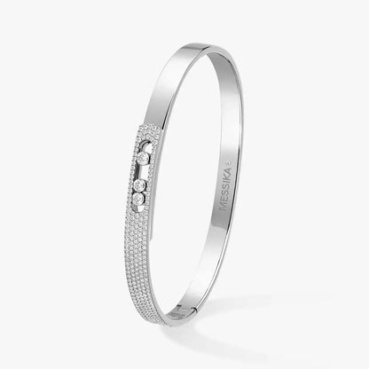 [CiCi]Move Noa Rose Gold Pavé Diamond Bangle Bracelet