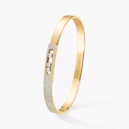 [CiCi]Move Noa Rose Gold Pavé Diamond Bangle Bracelet