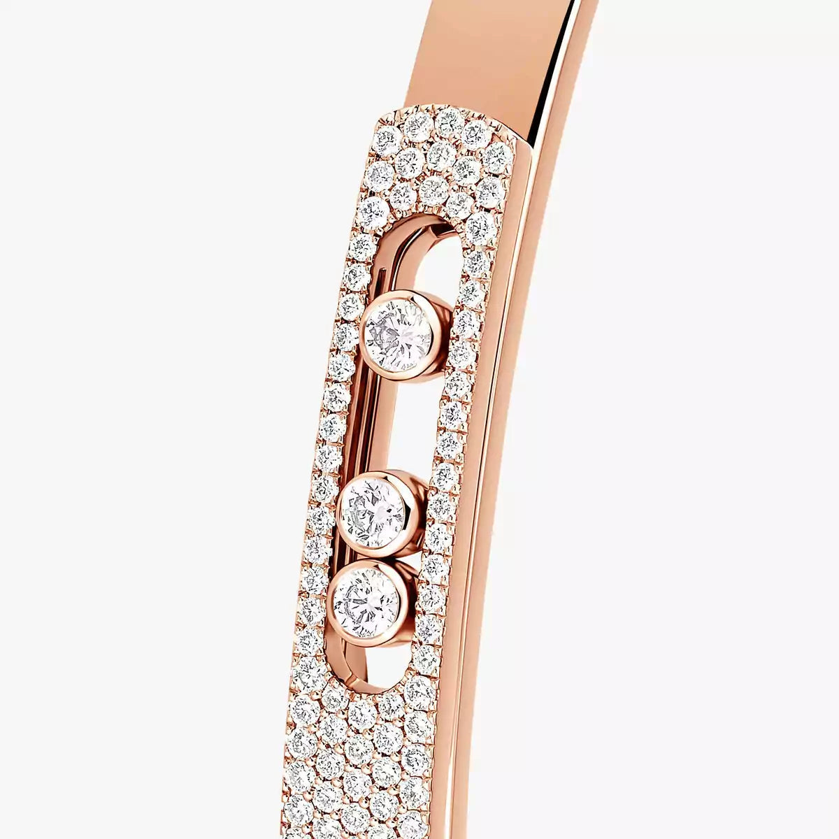 [CiCi]Move Noa Rose Gold Pavé Diamond Bangle Bracelet