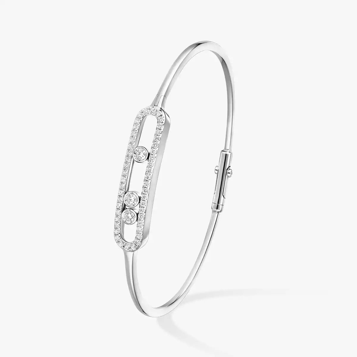 [CiCi]Move Pavé Diamond Bangle Bracelet M
