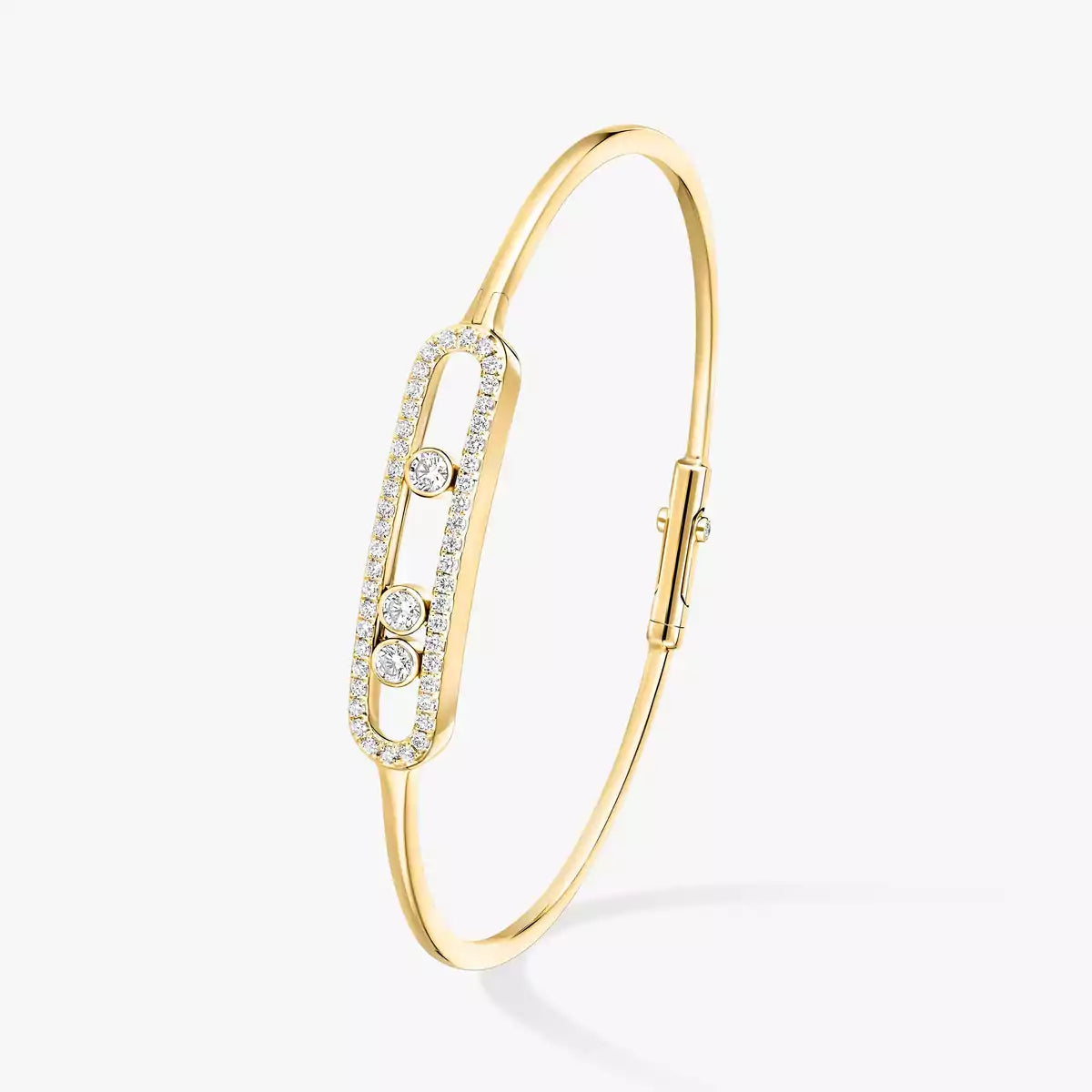 [CiCi]Move Pavé Diamond Bangle Bracelet M