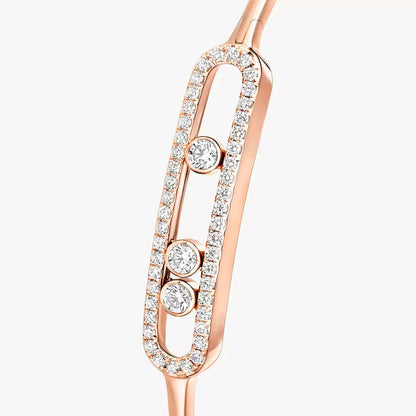 [CiCi]Move Pavé Diamond Bangle Bracelet M