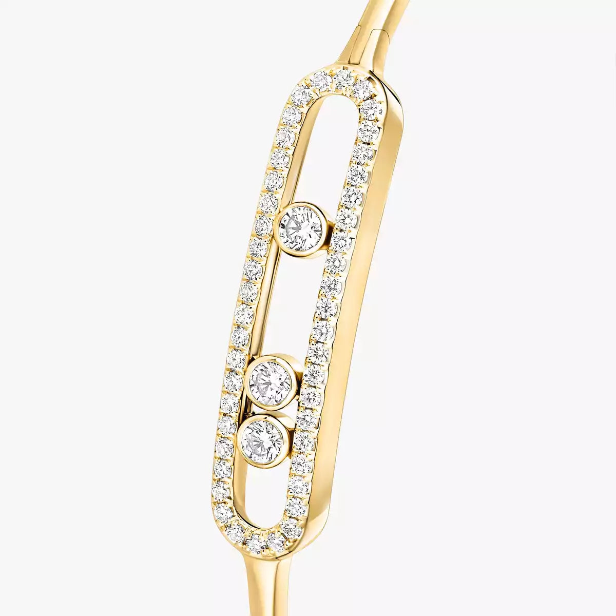 [CiCi]Move Pavé Diamond Bangle Bracelet M