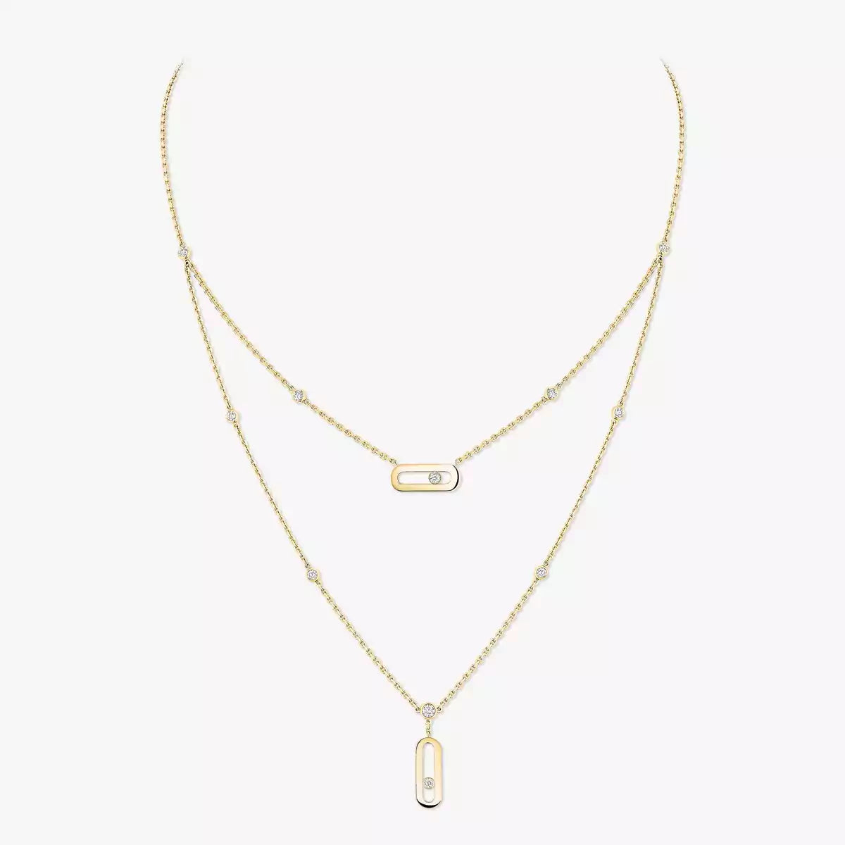 [CiCi] Move Uno Diamond Necklace