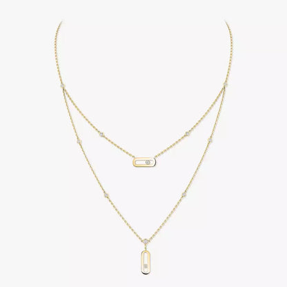 [CiCi] Move Uno Diamond Necklace