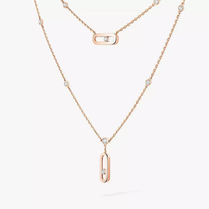 [CiCi] Move Uno Diamond Necklace