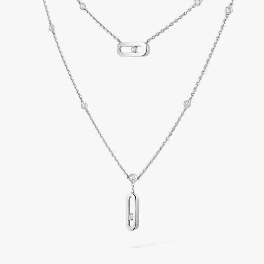 [CiCi] Move Uno Diamond Necklace
