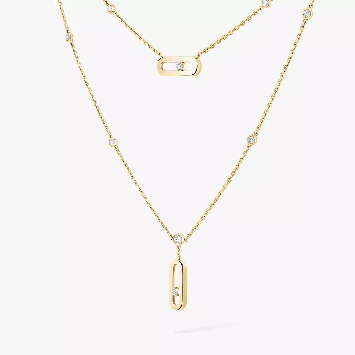 [CiCi] Move Uno Diamond Necklace