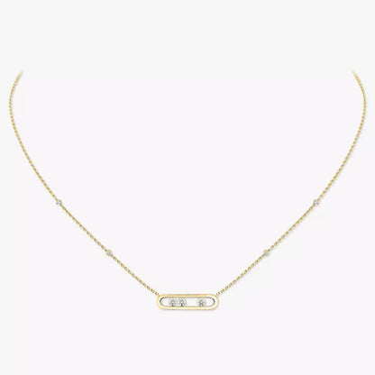[CiCi] Baby Move Gold Diamond Necklace