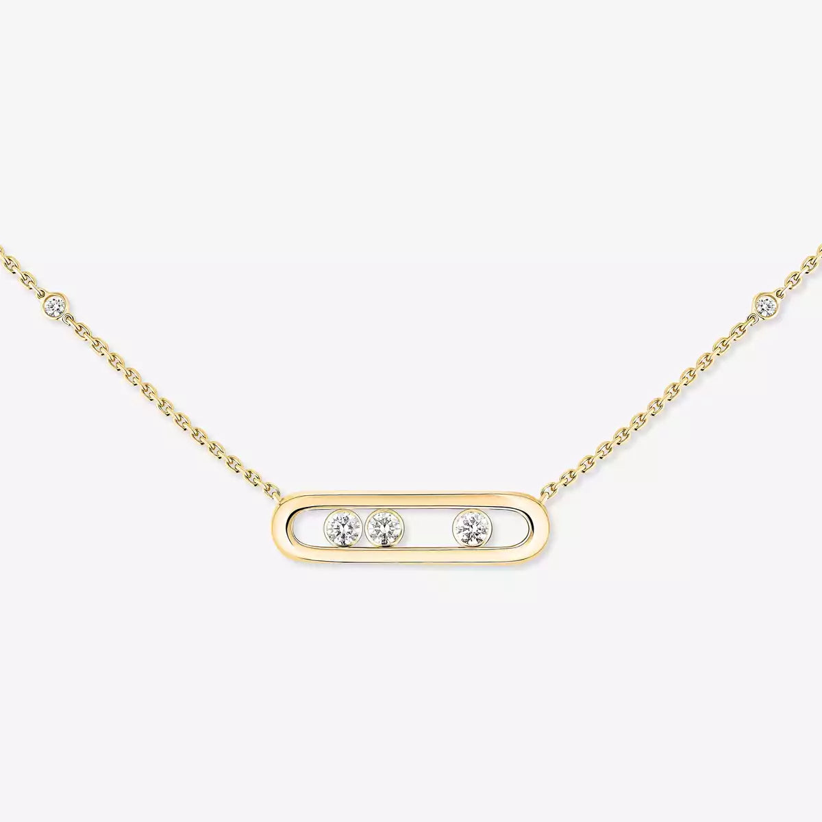 [CiCi] Baby Move Gold Diamond Necklace