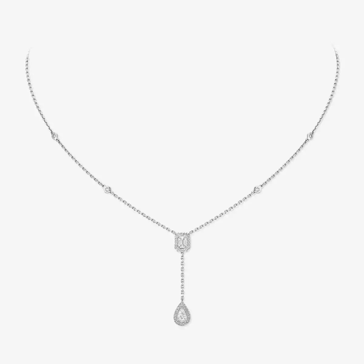 [CiCi]Gold Diamond Tie Necklace