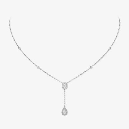 [CiCi]Gold Diamond Tie Necklace