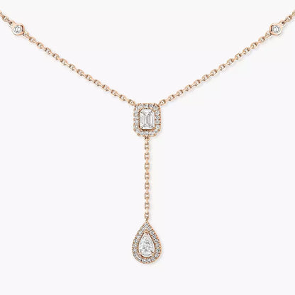 [CiCi]Gold Diamond Tie Necklace